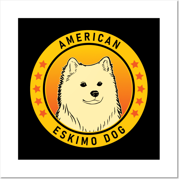 American Eskimo Dog Portrait Wall Art by millersye